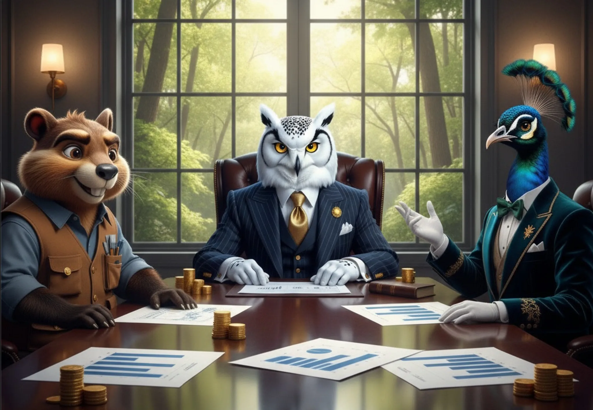 Modern boardroom setting